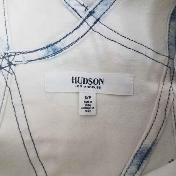 HUDSON Jeans Size S Cloud Marble Sloane Overalls Shorts Shortalls - Picture 9 of 13